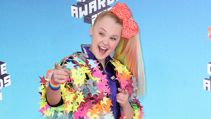 JoJo Siwa arrives at the Nickelodeon Kids Choice Awards on Saturday, March 23, 2019, at the Galen Center in Los Angeles. (Photo by Richard Shotwell/Invision/AP)
