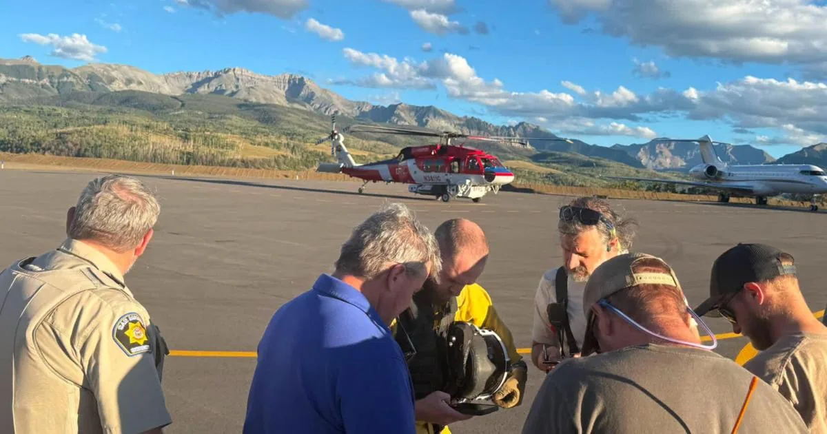 Emergency response near a crashed Cessna in a mountainous area near Telluride