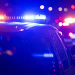 Police lights outside a home in Frankfort, Illinois after a 2-year-old boy was found dead